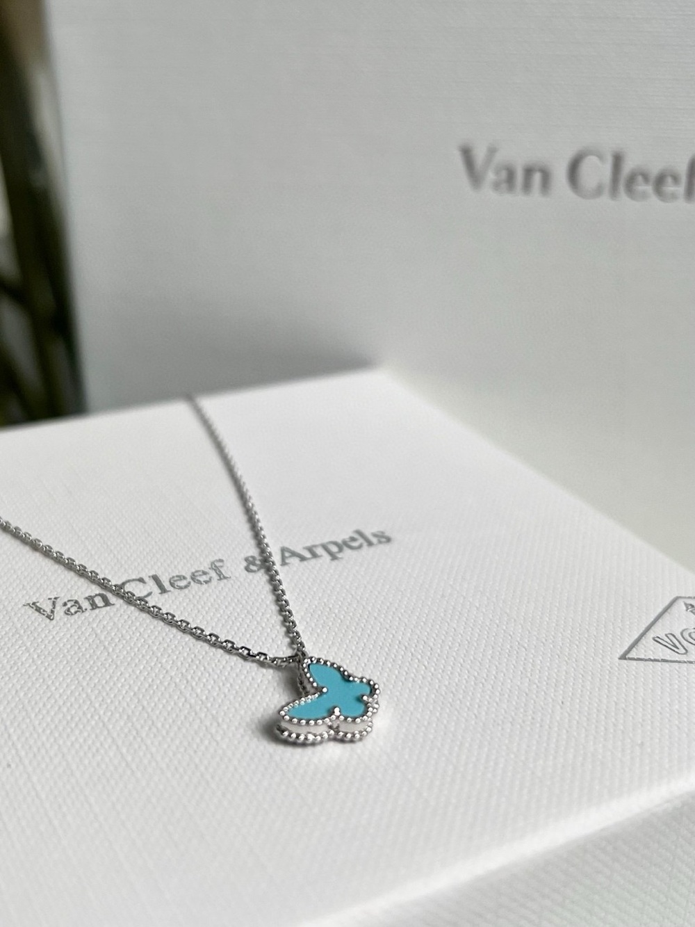 Van Cleef & Arpels Turquoise Alhambra Pendant Necklace